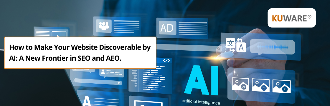 A man using AI for SEO and AEO.
