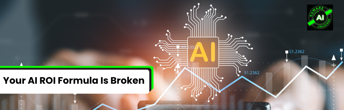 Business executive evaluating broken AI strategy and long-term value creation