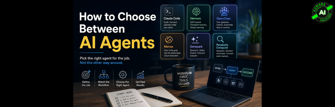 How to choose between AI agents including Claude Code, Hermes, OpenClaw, Manus, Genspark, and Perplexity Computer.